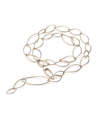 18k Navettes Link Long Necklace, 40"L