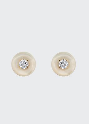 18k Orbit Diamond Stud Earrings
