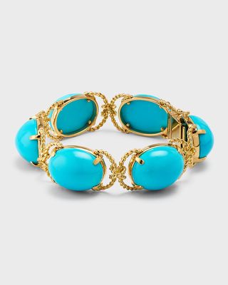 18K Pebble Bracelet in Turquoise