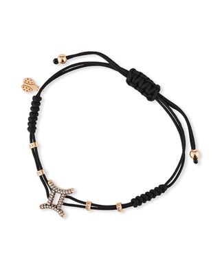 18k Pink Gold Diamond Gemini Pull-Cord Bracelet