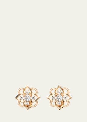 18K Pink Gold Giardino Earrings with Diamonds