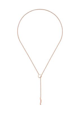 18K Pink Gold Link To Love Necklace With Lariat Feature
