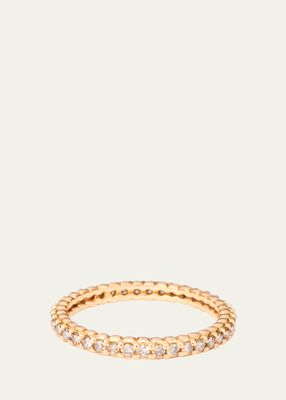 18K Pink Gold Pinpoint Diamond Eternity Ring, 2.5mm