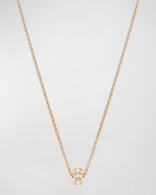 18K Pink Gold Possession Pendant Necklace with Diamonds