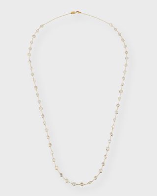 18K Rock Candy Multi Stone Station Chain Necklace in Flirt, 37"L