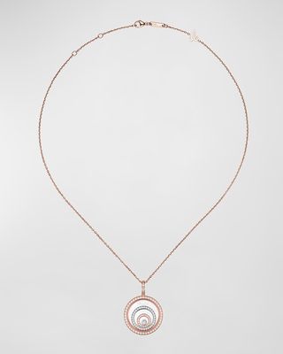 18K Rose & White Gold Happy Spirit Diamond Pendant Necklace