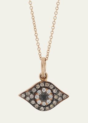 18K Rose Gold and Diamond Kitten Eye Necklace