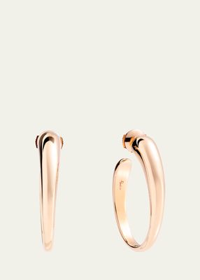18K Rose Gold Catene Hoop Earrings