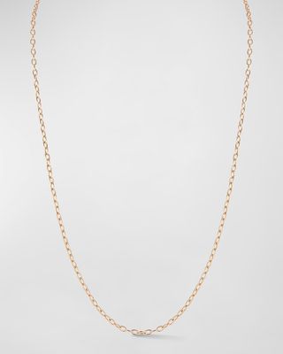 18K Rose Gold Chain Necklace, 18"L