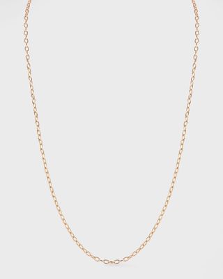 18K Rose Gold Chain Necklace, 24"L