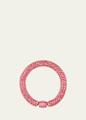 18K Rose Gold Dancing Queen Pink Sapphire Bracelet