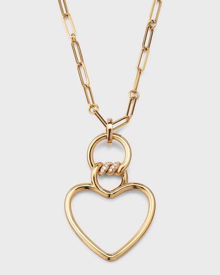 18K Rose Gold Diamond Heart Cialoma Necklace