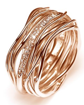 18k Rose Gold Diamond Tibet Ring