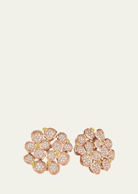 18K Rose Gold Forget Me Knot Diamond Earrings