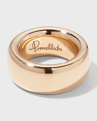 18k Rose Gold ICONICA Large Band Ring, Size 53