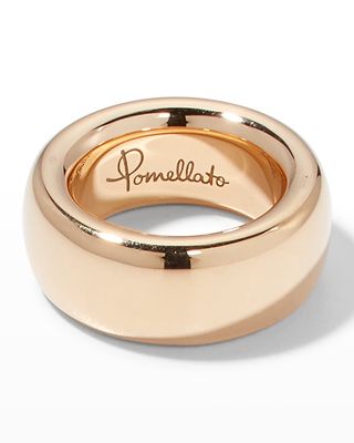 18k Rose Gold ICONICA Large Band Ring, Size 54