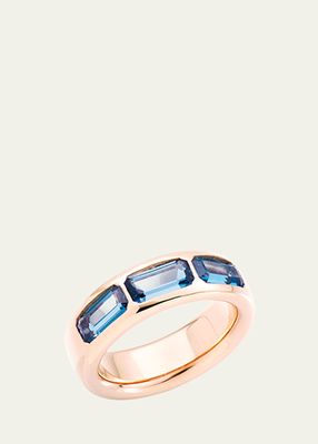 18K Rose Gold Iconica Ring with London Blue Topaz