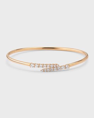 18K Rose Gold Identity Diamond Bangle