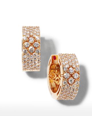 18k Rose Gold Love in Verona Diamond Pave Earrings