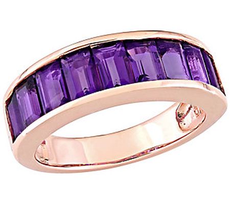 18K Rose Gold-Plated Sterling 2.30 cttw Amethys t Ring