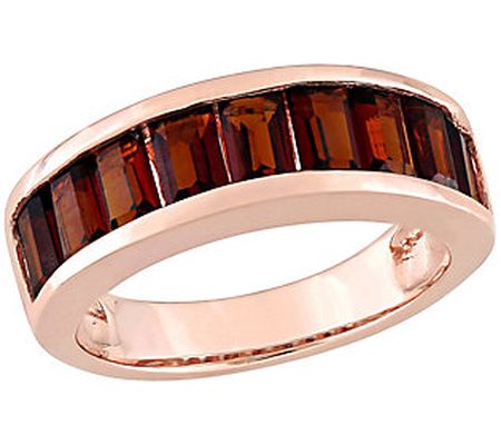 18K Rose Gold-Plated Sterling 3.30 cttw G arnet Ring