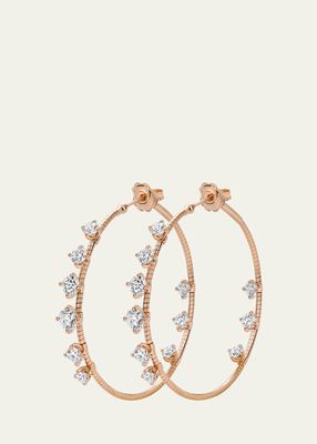 18K Rose Gold Rugiada Earrings with Diamonds