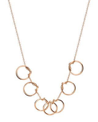 18k Rose Gold Tiny 7-Circle Necklace