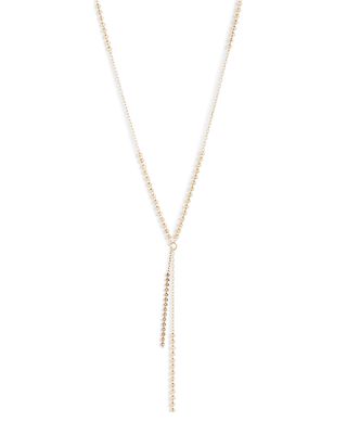 18k Shimmer Lariat Necklace