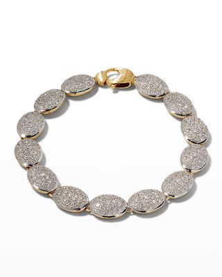 18K Siviglia Yellow and White Gold Diamond Pave Bracelet