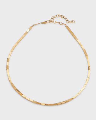 18K Small Gold Bar Necklace