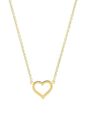 18k Small Open Heart Necklace