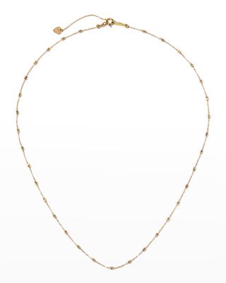 18K Spaced Duo Shimmer Bead Necklace