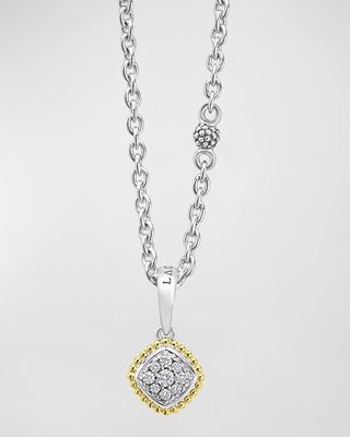 18K Sterling Silver Rittenhouse Pave Diamond Necklace