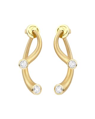 18k Two-Piece Earrings with Diamonds