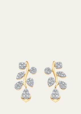 18K Two-Tone Gold Lierre Diamond Reverie Cluster Drop Earrings