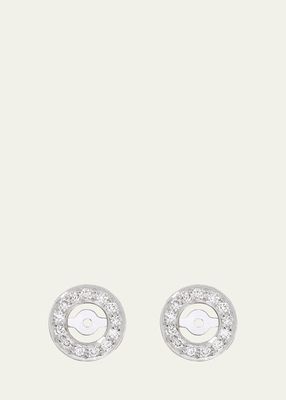 18K White Gold Diamond Earring Halos