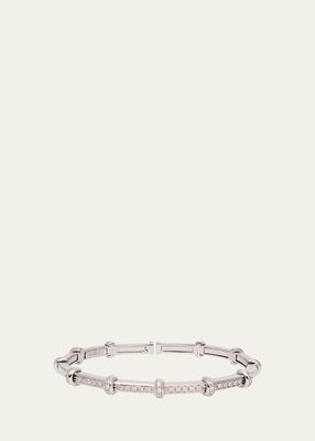 18K White Gold Diamond Spring Bracelet