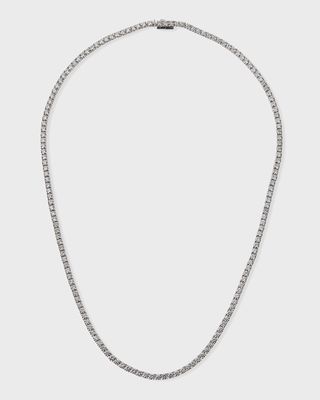 18k White Gold Diamond Tennis Necklace, 11.78tcw