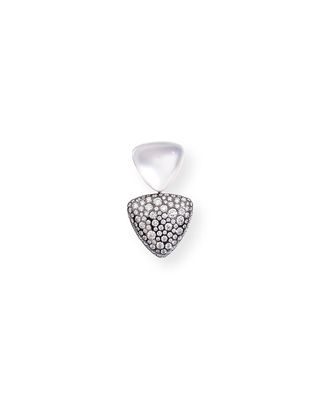 18k White Gold Doublet and Diamond Ear Clip, Single
