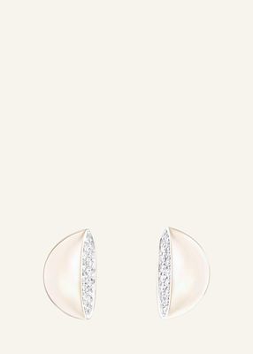 18K White Gold Eclisse Endless Diamond Stud Earrings