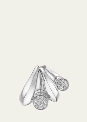 18K White Gold Fairmined Earrings with Diamonds