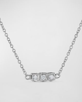 18K White Gold Faro Necklace with Diamonds