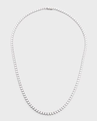 18K White Gold FG-SI1 Diamond Necklace, 18"L