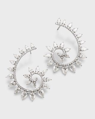 18k White Gold Genesi Diamond Earrings