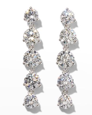 18k White Gold Lena Diamond Drop Earrings