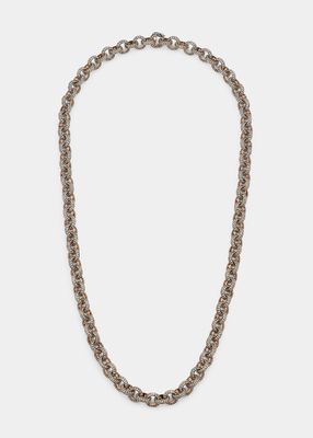 18k White Gold Link Chain Necklace