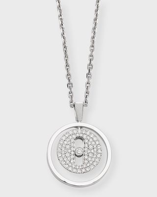18k White Gold Lucky Move Necklace With Diamonds