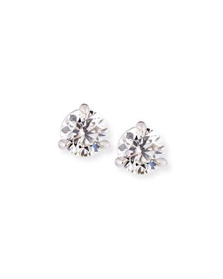 18k White Gold Martini Diamond Stud Earrings, 0.77tcw