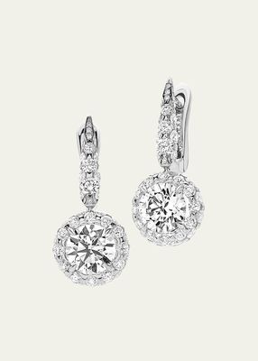 18k White Gold Merveilles Crown Earrings with Diamonds
