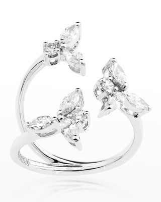18k White Gold Multi-Diamond Pinky Ring